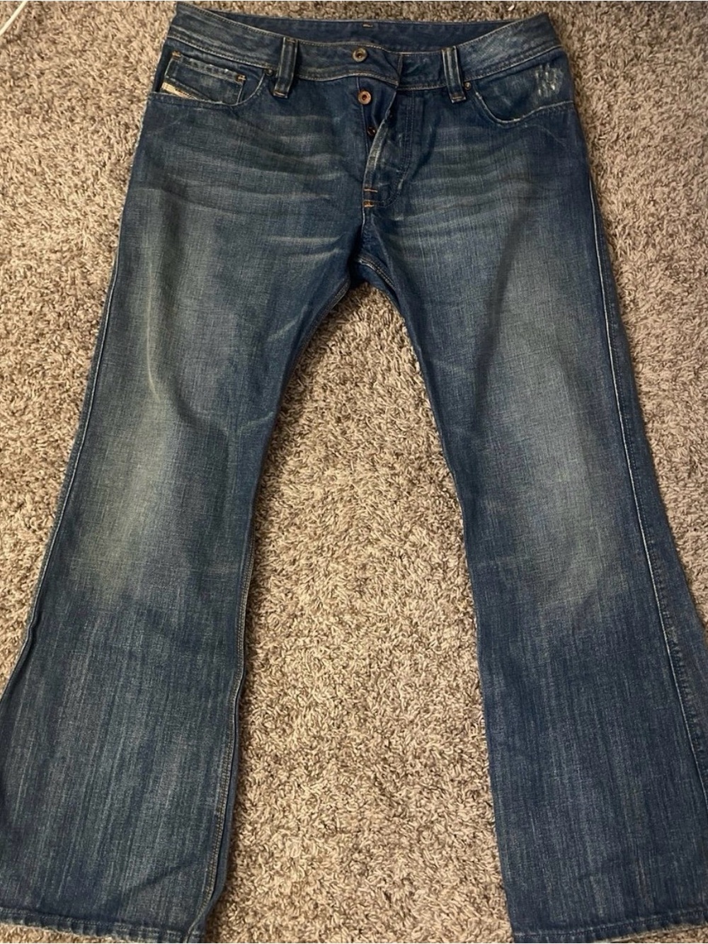 Diesel Men's Blue Bootcut Jeans